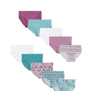 Toddler Girls' Tagless Cotton Briefs, 10-Pack